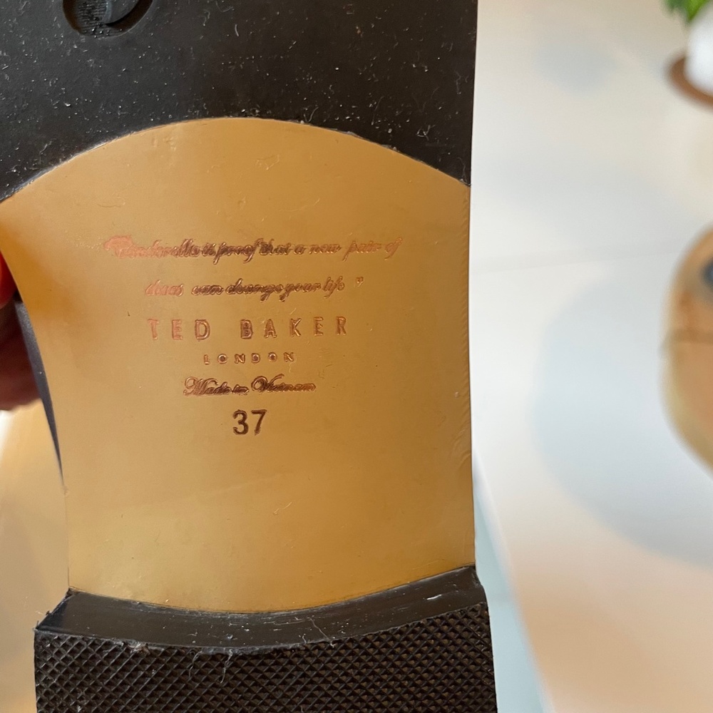 NEW Ted Baker London Plannia Women's Knee High Boots Black Leather / Size 37 - Picture 11 of 12